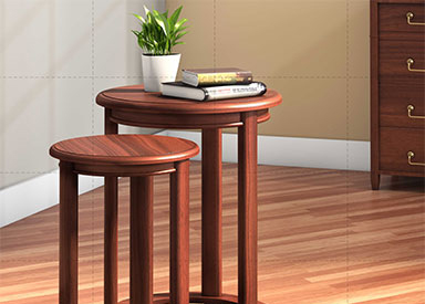 Side nesting tables design